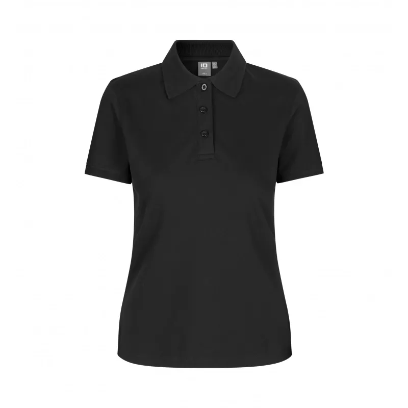 Koszulka bawełniana damska 210 g/m² ID Polo/stretch 527 - Black (0527-BLACK)