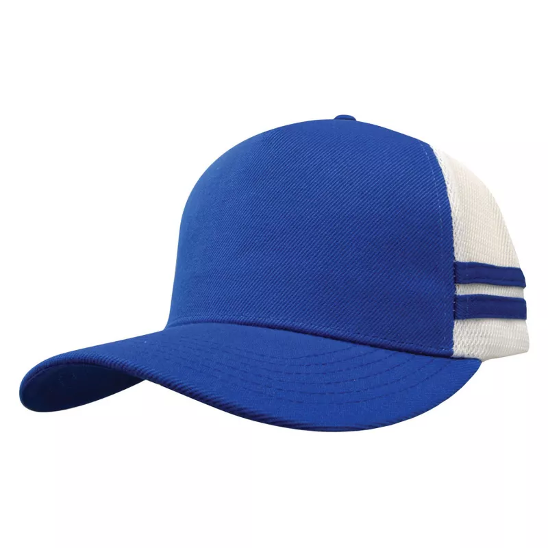 Czapka z daszkiem 5-panelowa typu trucker 250 g/m² #3995 - Royal-biały-royal (HW-3995-ROYAL/WHITE/ROYAL)