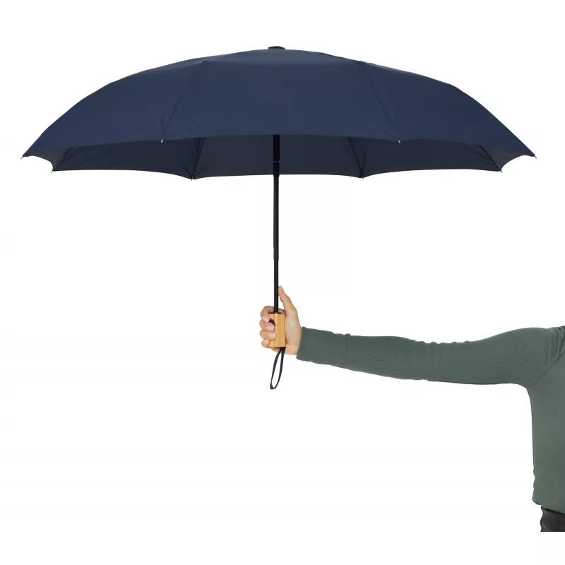 Automatyczny, wiatroodporny parasol kieszonkowy CALYPSO - granatowy (56-0101270)