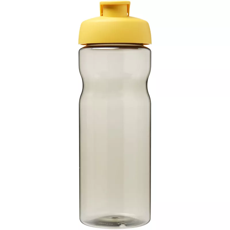 Bidon H2O Eco o pojemności 650 ml z wieczkiem zaciskowym - Ciemnografitowy-Żółty (21009710)