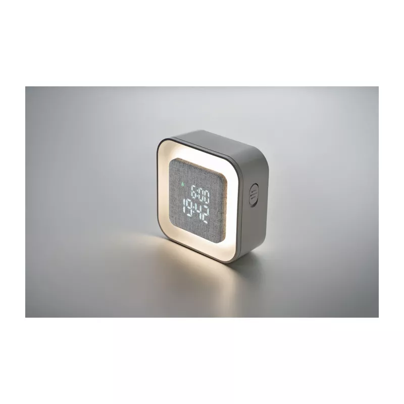 Budzik LED z tworzyw z recyklingu LUCE - Bialy (MO2299-06)