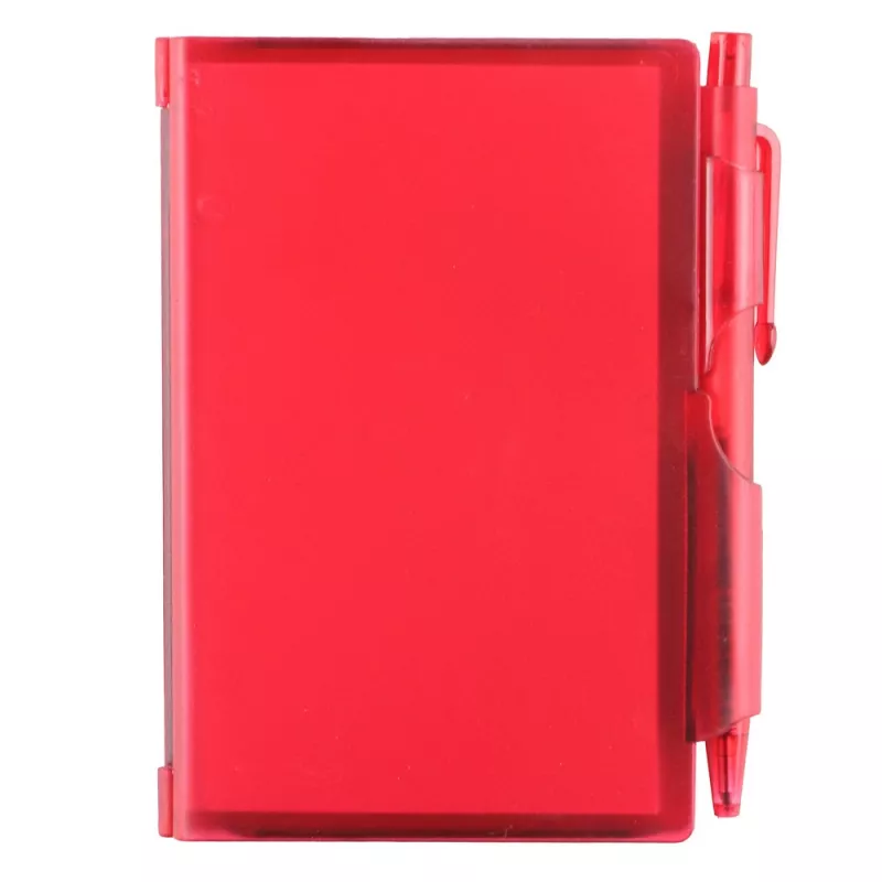 Notatnik ok. A7 z długopisem - czerwony (V2249-05)