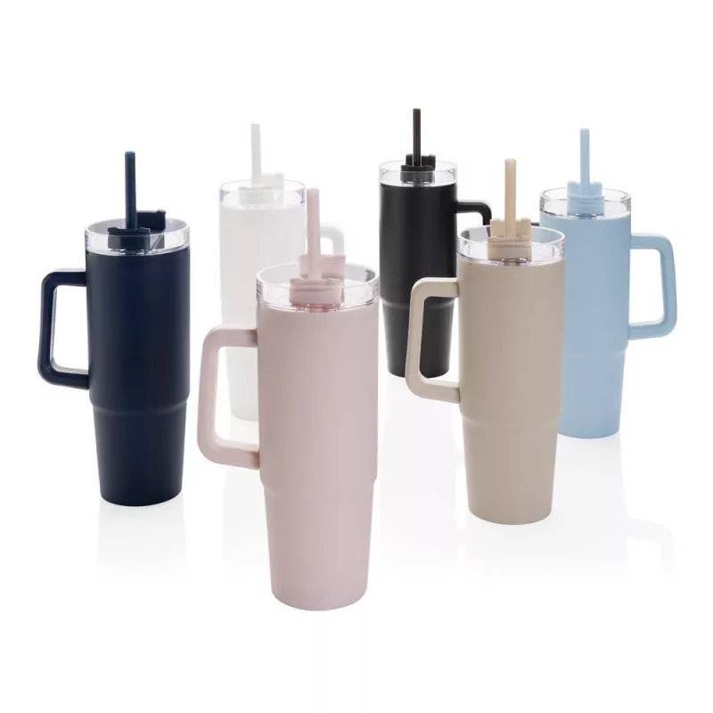 Kubek podróżny 900 ml Tana, plastik z recyklingu - beżowy (P437.1019)