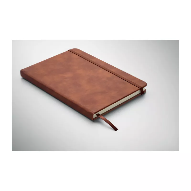 Notes A5 w twardej okładce z PU 80 kartek w linię TINT - Brazowy (MO2664-01)