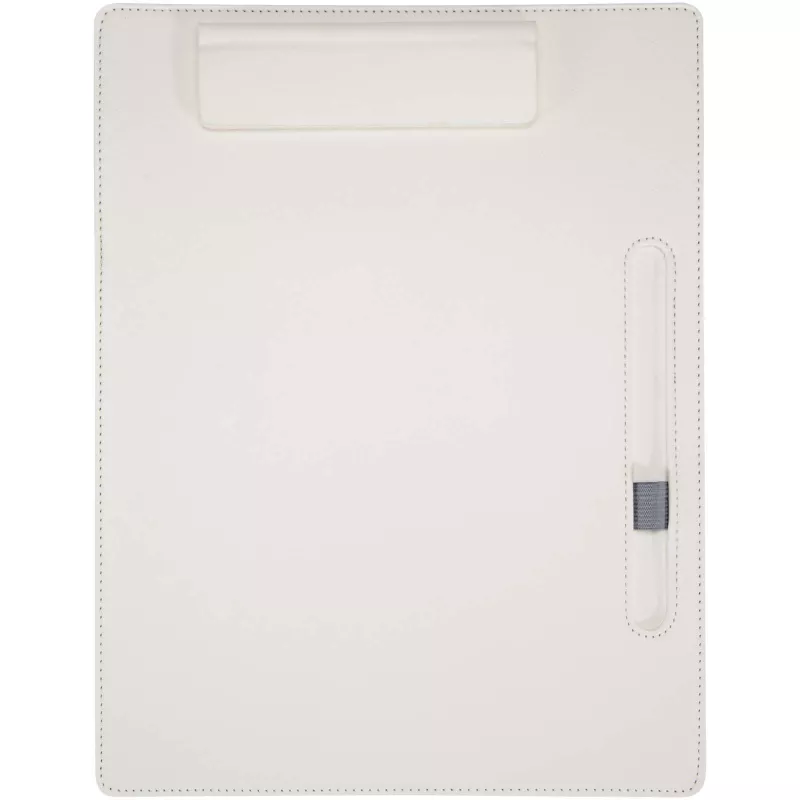 Clast podkładka A4 z zamknięciem magnetycznym i długopisem z certyfikatem RCS z recyklingu (czarny tusz) - Biały (10705001)