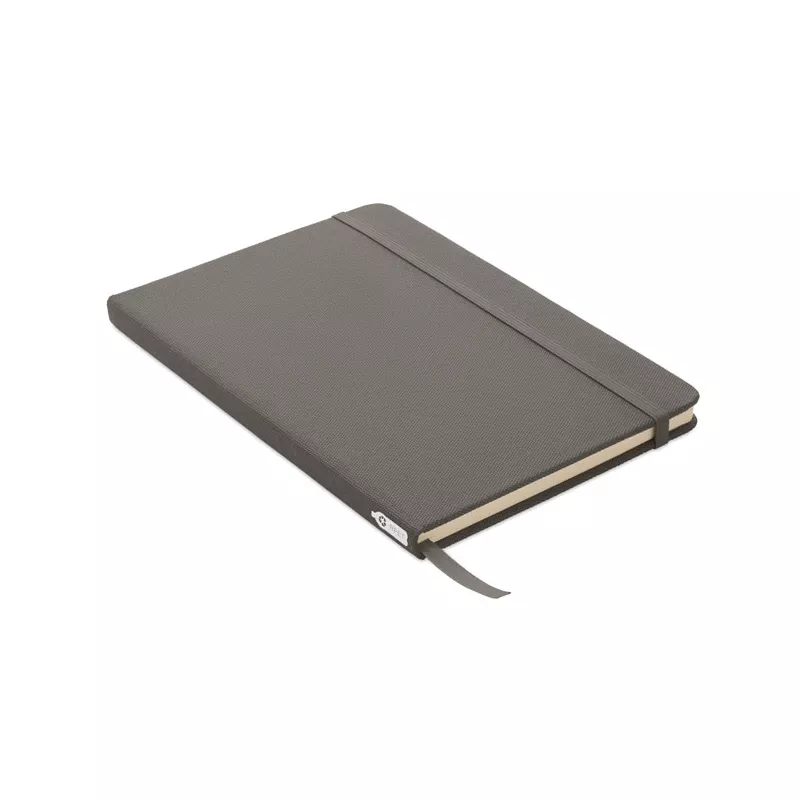 Notes A5 w okładce z RPET 80 kartek w linię NOTE RPET - Kamienny Szary (MO9966-15)