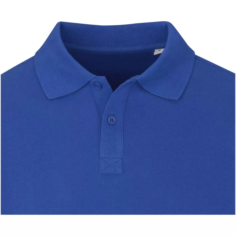 Męskie polo Oakville z długim rękawem - Niebieski (38086-BLUE)
