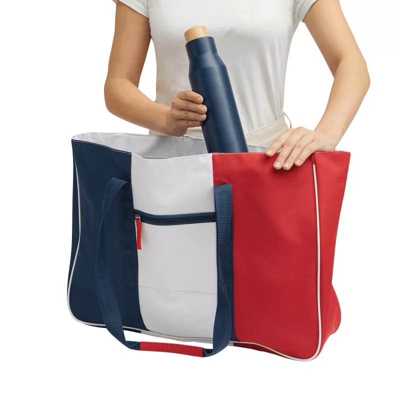 Torba plażowa - biały, czerwony, niebieski (56-0220518)