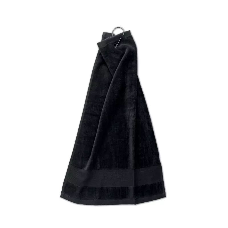 Ręcznik golfowy bawełniany 40x60 cm 350 g/m² HITOWGO - Czarny (MO6525-03)