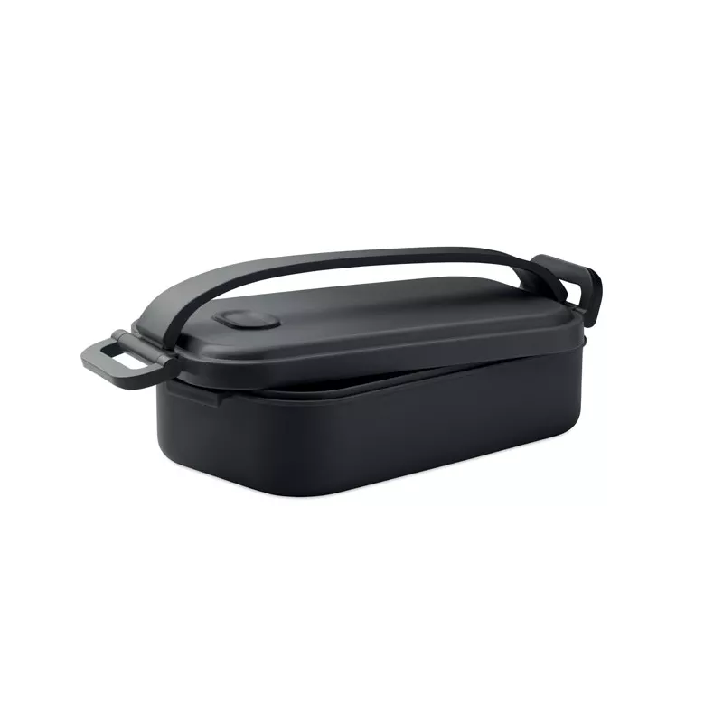 Lunchbox z PP z klamrami 800 ml SARNIE - Czarny (MO2941-03)