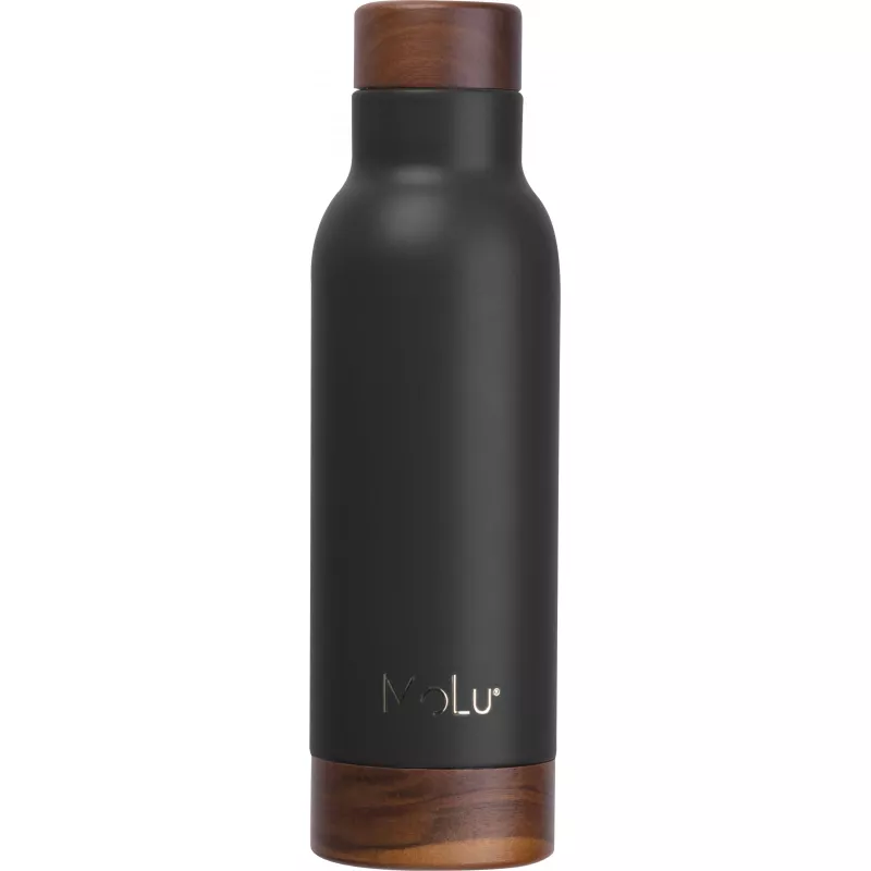 Butelka termiczna ze stalowa z recyklingu COTE D'AZUR MoLu 630 ml - czarny (397803)