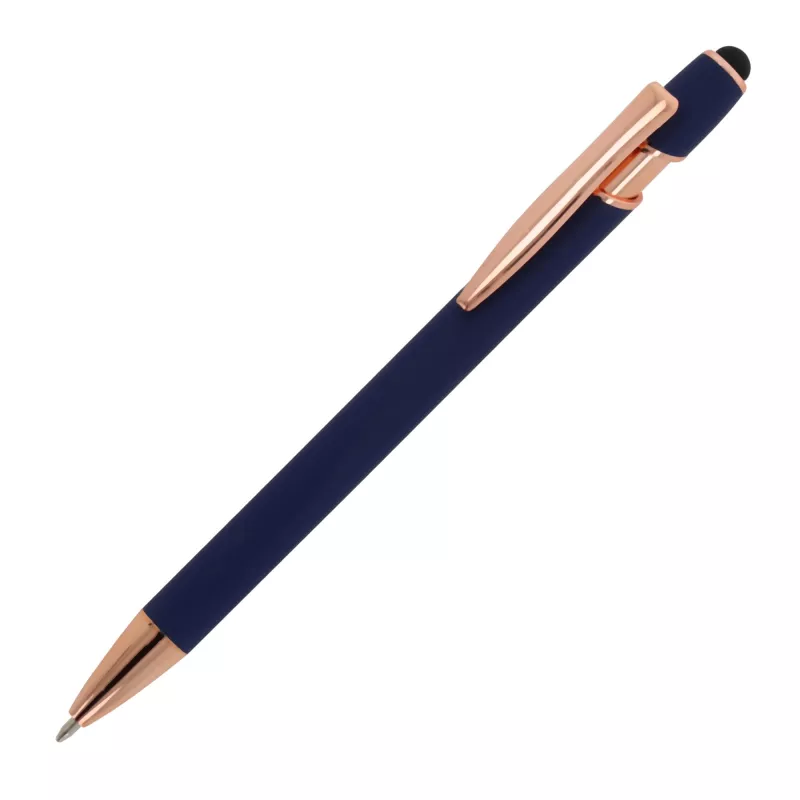 Długopis metalowy gumowany Paris Deluxe - ciemnoniebieski (LT87783-N0010)