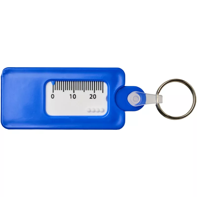 Kym brelok do kluczy z materiałów z recyklingu w kształcie narzędzia do pomiaru bieżnika opon - Niebieski (21019052)
