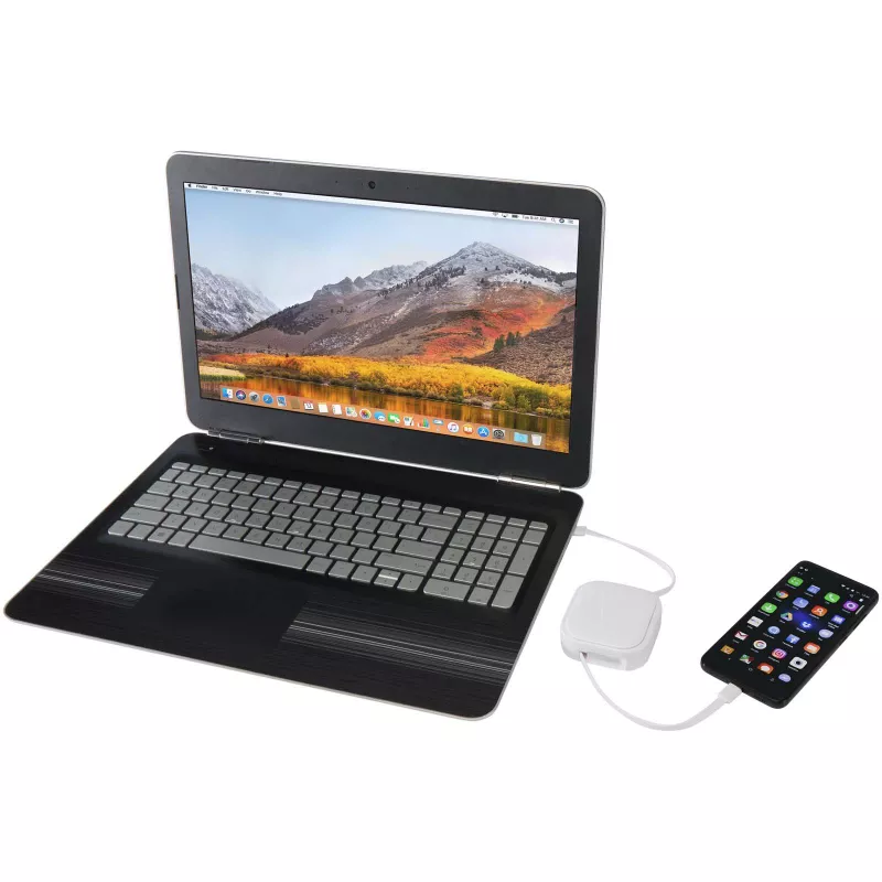 Gloas kabel 5-w-1 z recyklingu do synchronizacji danych z funkcją szybkiego ładowania 100 W i zestawem narzędzi do smartfonów - Biały (12444801)