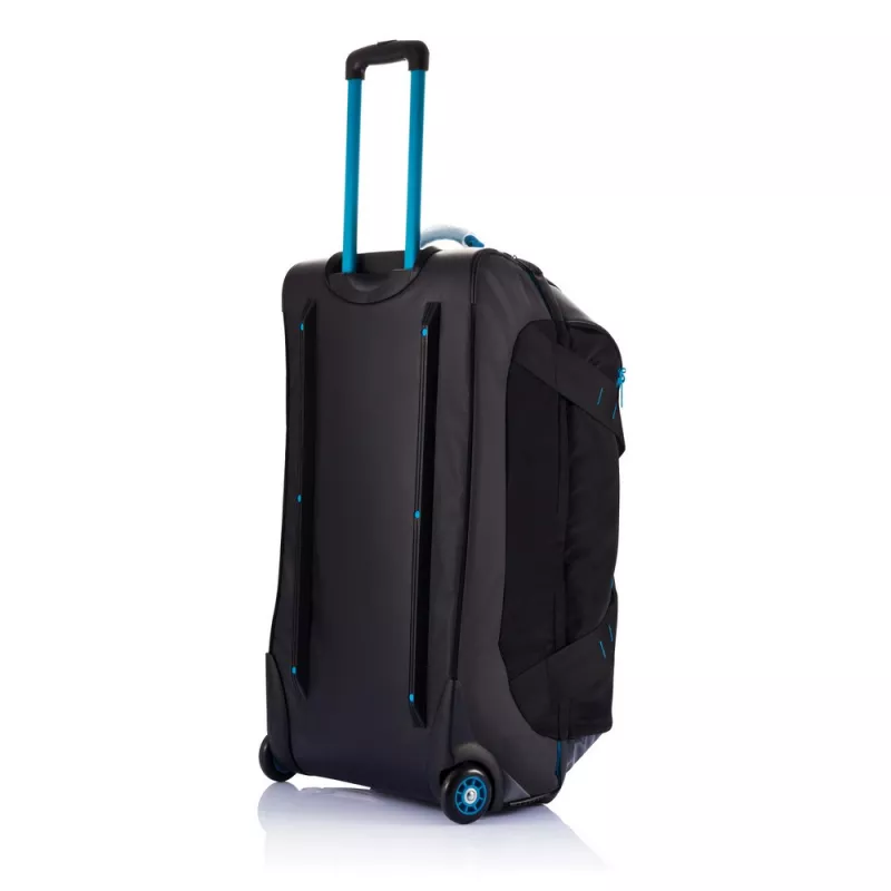 Duża torba sportowa, podróżna na kółkach - niebieski, czarny (P750.005)