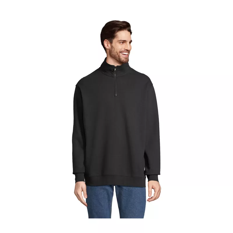 Bluza ze stójką i zamkiem 1/4 Sol's CONRAD - Czarny (S04234-BK)