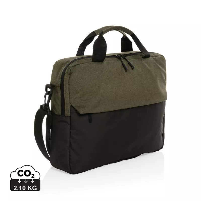 Torba na laptopa 15,6" AWARE™ Kazu, poliester z recyklingu - zielony (P732.177)