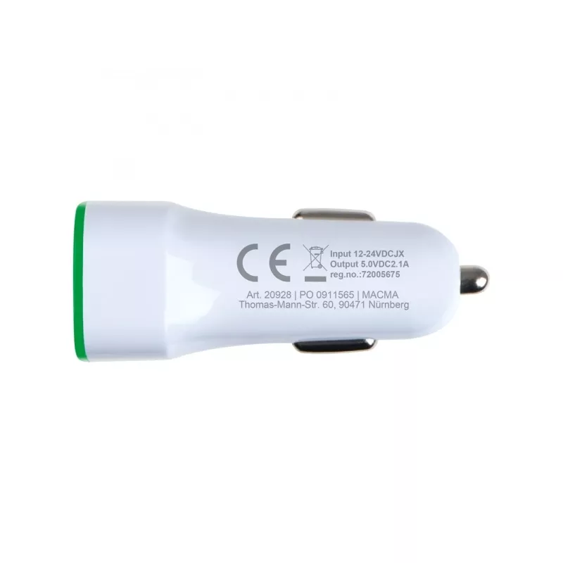 Ładowarka samochodowa USB FRUIT - zielony (092809)