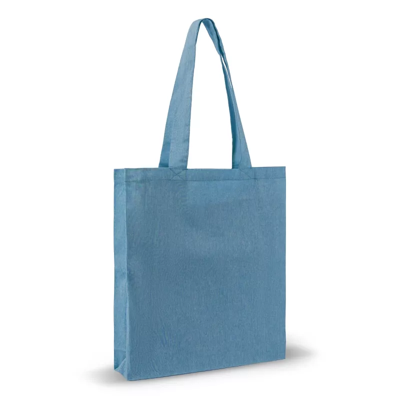 Bawełniana torba na zakupy z recyklingu 38x42x10cm - niebieski (LT95199-N0011)