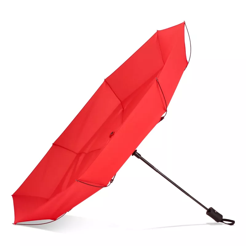 Daintree 190T Pongee 21.5" Składany parasol automatyczny, wiatroodporny - czerwony (LT97116-N0021)