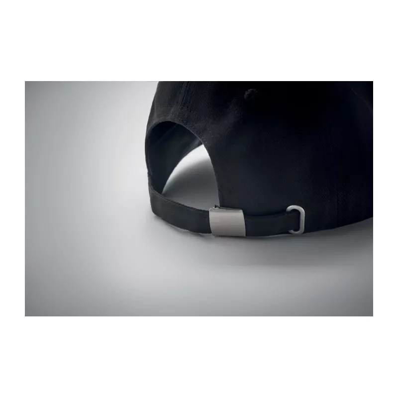 Czapka z daszkiem 5-panelowa 260 g/m² LONG BEACH SINGA - Czarny (MO6875-03)