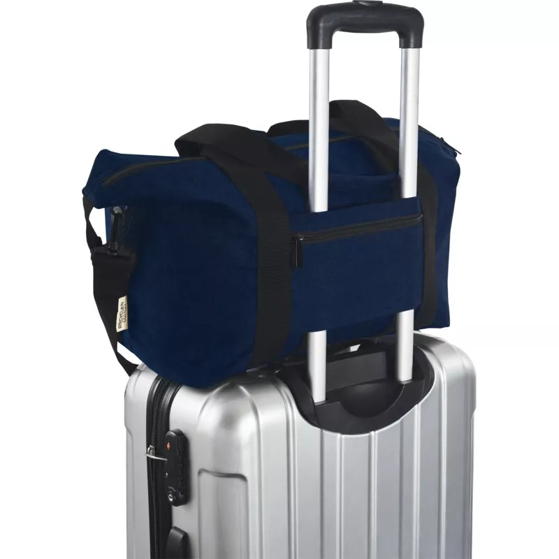 Sportowa torba podróżna 25 litrów z płótna z recyklingu z certyfikatem GRS Joey - Granatowy (12068155)