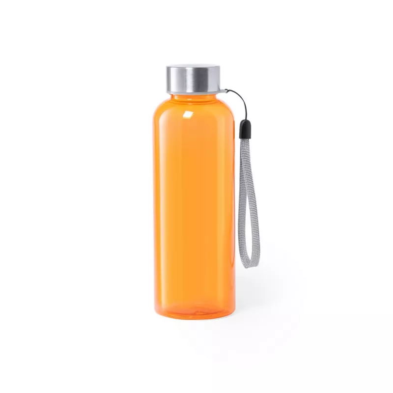 Butelka szklana z zakrętką ze stali nierdzewnej 500 ml - pomarańczowy (V0983-07)