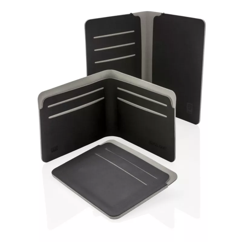 Etui na karty kredytowe Quebec, ochrona RFID - czarny, szary (P820.671)