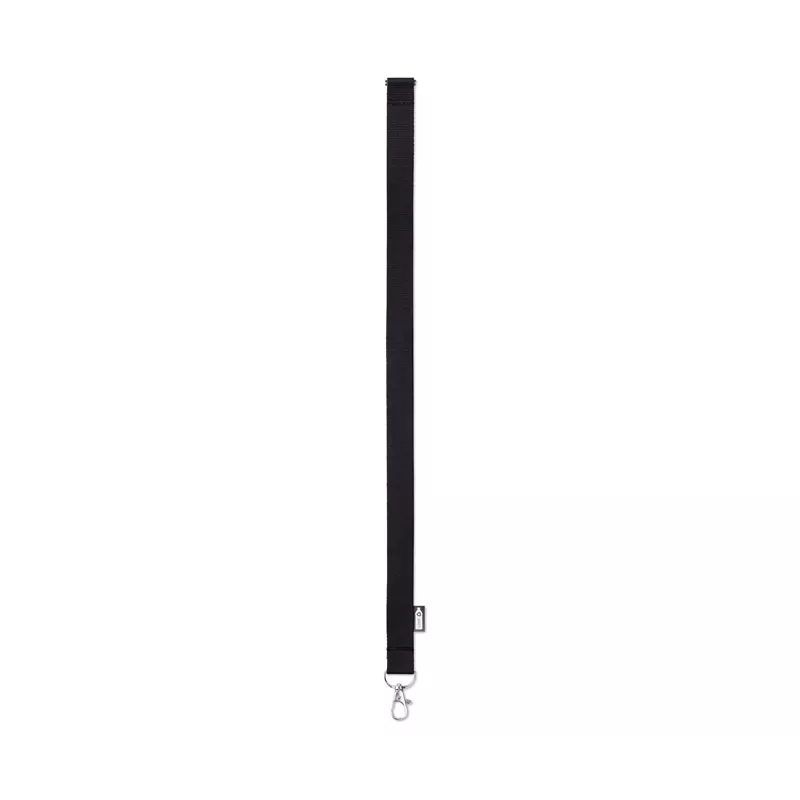 Smycz z RPET 20 mm z karabińczykiem LANY RPET - Czarny (MO6100-03)