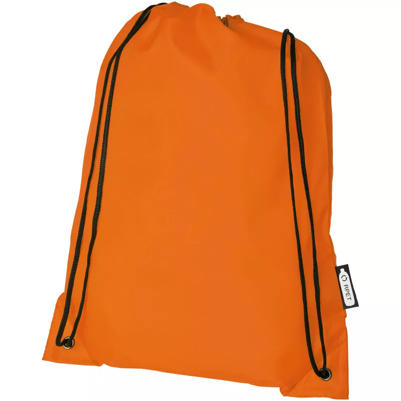 Plecak Oriole ze sznurkiem ściągającym z recyklowanego plastiku PET, 33 x 44 cm - Pomarańczowy (12046131)