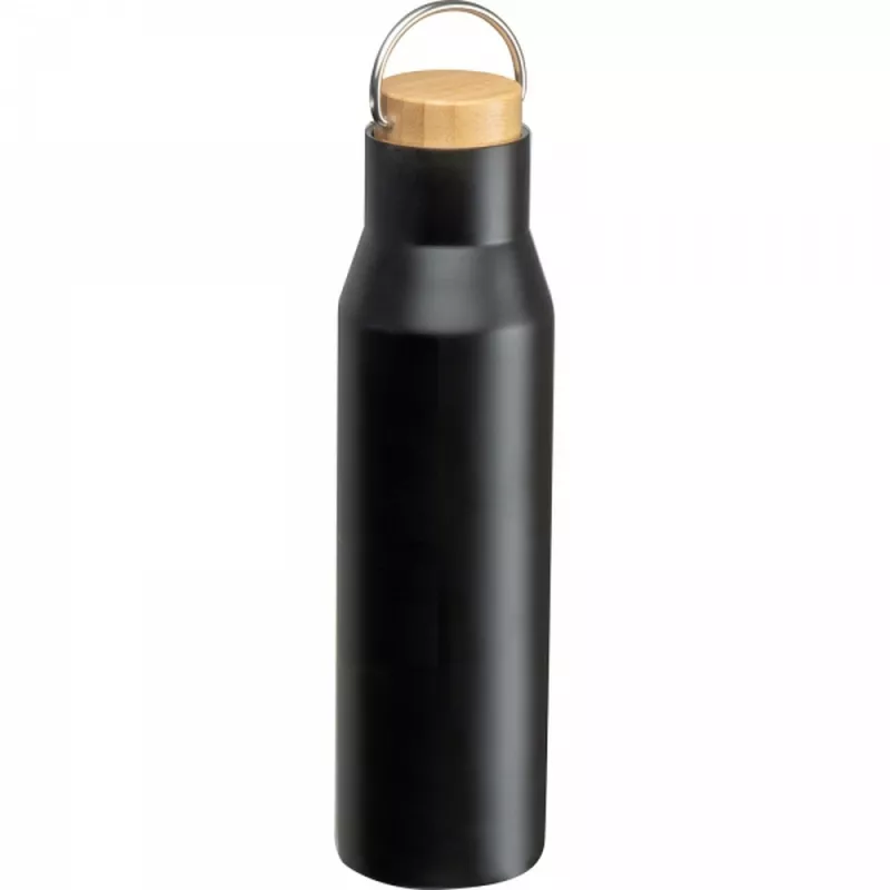 Butelka termiczna stalowa 550 ml ze stali z recyklingu MIRELLA - czarny (8389303)