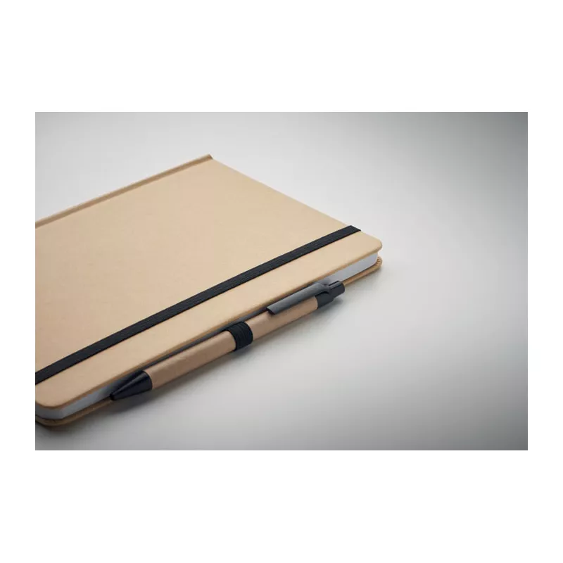Notes A5 w okładce z kartonu 80 kartek w linię CARATIL - Czarny (MO2396-03)