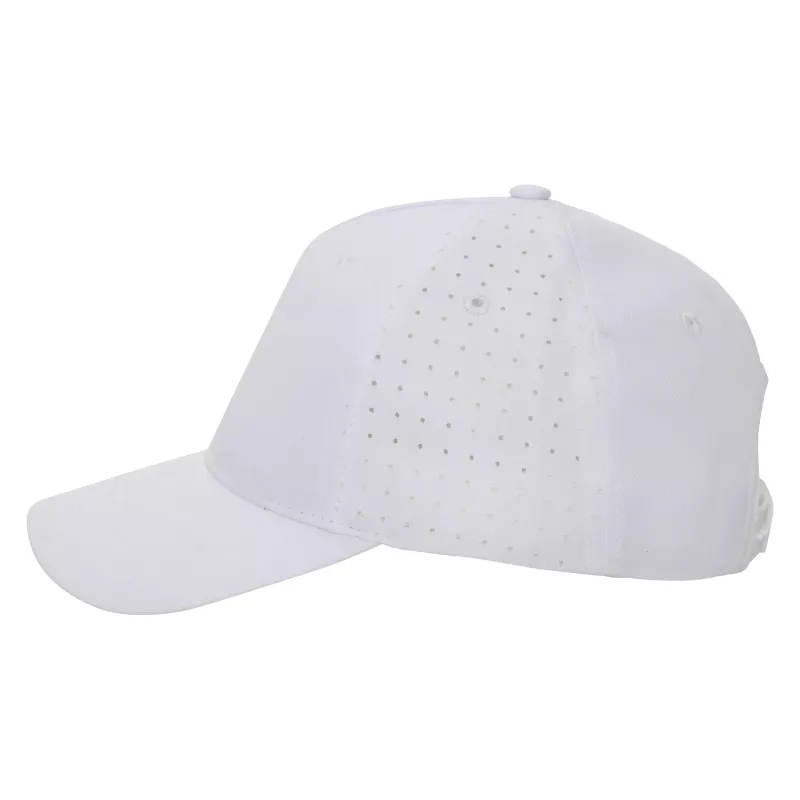 Czapka z daszkiem z poliestru poly twill z perforacją 160 g/m² #3976 - Biały (HW-3976-WHITE)