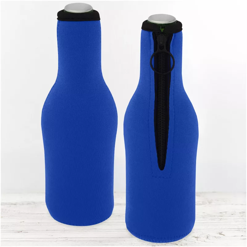 Uchwyt na butelkę z neoprenu z recyklingu Fris - Błękit królewski (11328753)