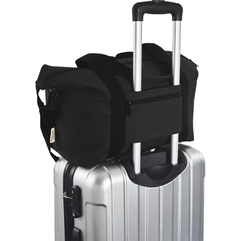 Sportowa torba podróżna 25 litrów z płótna z recyklingu z certyfikatem GRS Joey - Czarny (12068190)