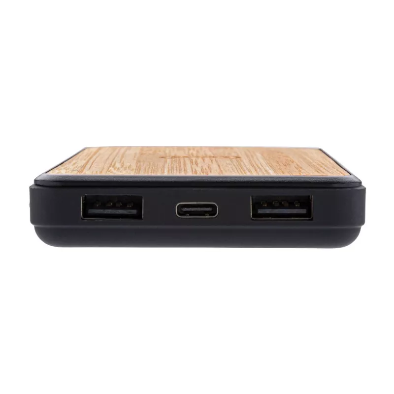 Bezprzewodowy power bank 8000 mAh, ładowarka bezprzewodowa 5W, RABS - brązowy (P322.389)