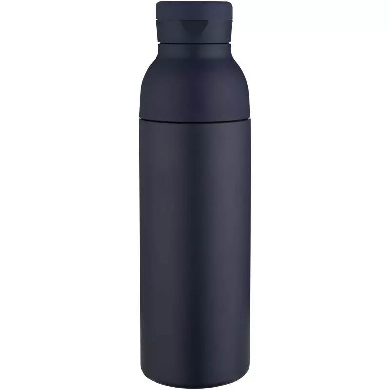 Illuminate butelka na wodę ze stali nierdzewnej z recyklingu o podwójnych ściankach i 3-częściowym zestawie zakrętek o pojemn - Granatowy (10089055)