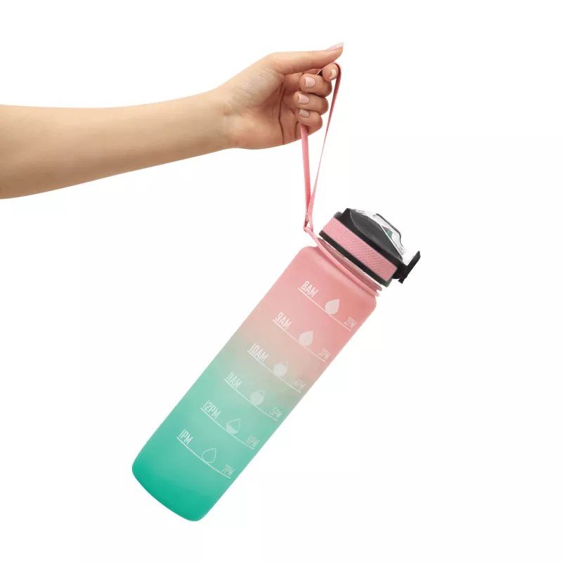 Sportowa butelka na wodę - różowy, turkusowy (56-0603184)