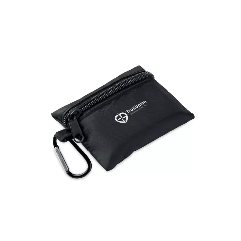 Apteczka kompaktowa w etui z RPET CAREONE - Czarny (MO2819-03)