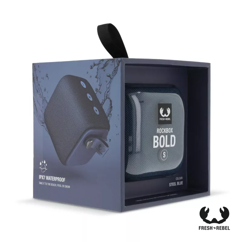 1RB6000 | Fresh 'n Rebel Rockbox Bold S Waterproof TWS Speaker - niebieski (LT49720-N0011)