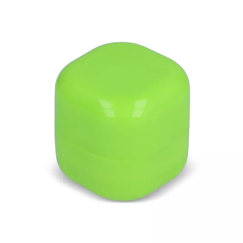 Sześcienny balsam do ust z recyklingu ABS - jasnozielony (LT90484-N0032)