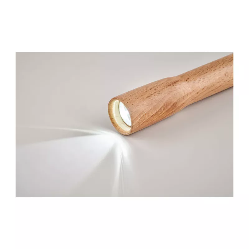 Latarka z drewna bukowego COB 5W TELES - Drewna (MO6695-40)