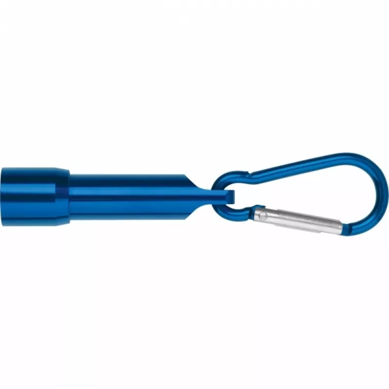 Mini latarka z aluminium z recyklingu BERGAMO - niebieski (529304)