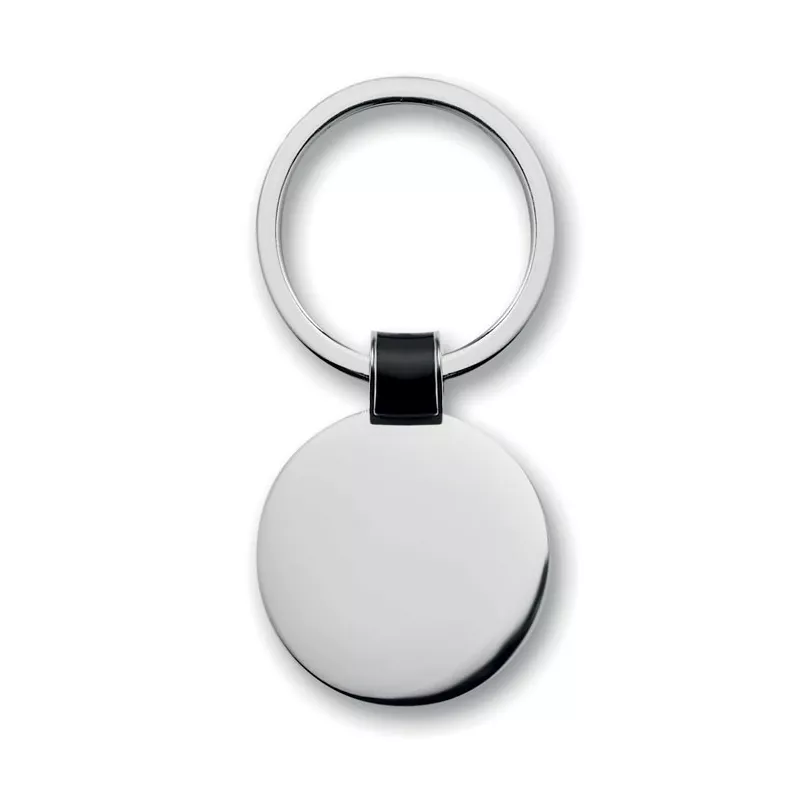 Brelok metalowy okrągły ROUNDY - Czarny (MO8462-03)