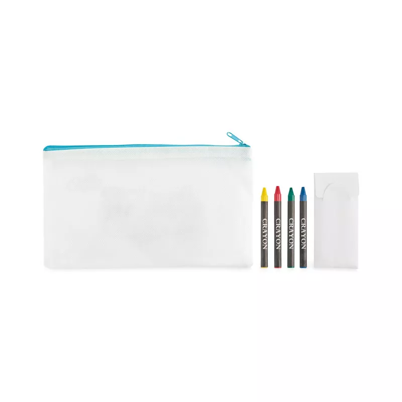 Piórnik z włókniny z 4 kredkami CRAY - Baby Blue (MO2787-66)