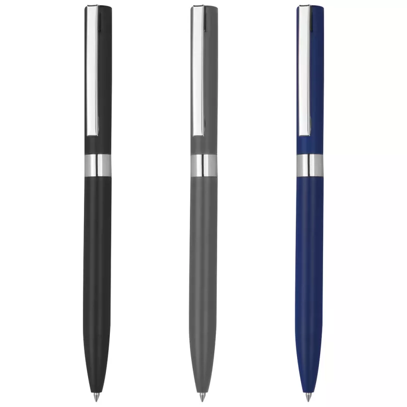 Długopis aluminiowy żelowy HUELVA - ciemnoszary (374277)