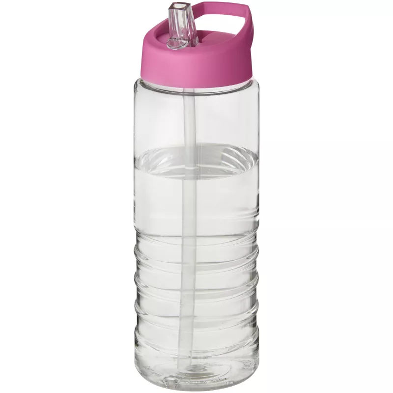 Bidon H2O Treble o pojemności 750 ml z wieczkiem z dzióbkiem - Przezroczysty-Różowy (21087710)