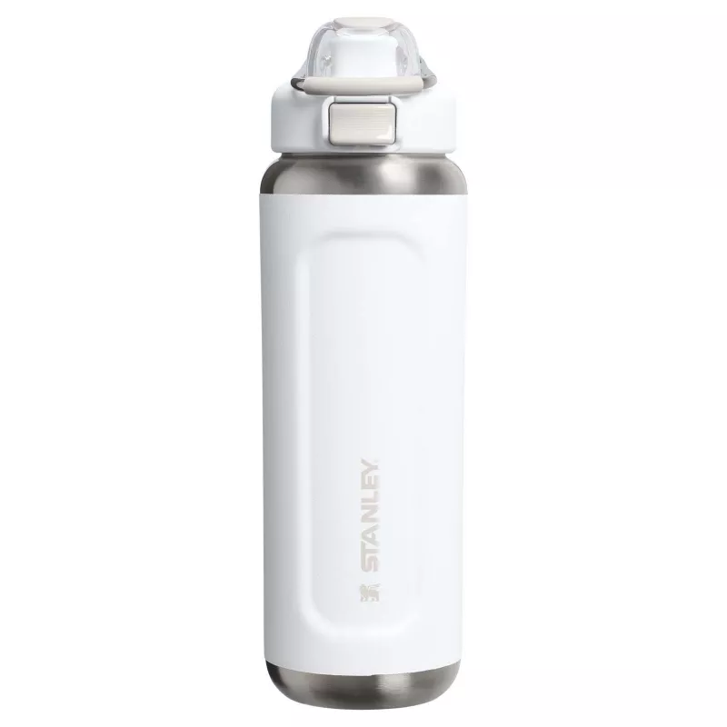 Termoizolowany bidon na wodę Stanley Classic Wellspring 710 ml wykonany z recyklingowanej stali nierdzewnej - Biały (10098001)