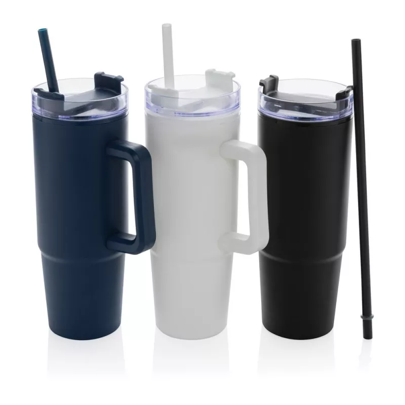 Kubek podróżny 900 ml Tana, plastik z recyklingu - biały (P437.103)