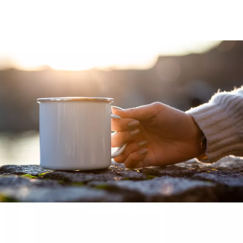 Kubek emaliowany Oldie 500 ml - biały (R08230.06.O)